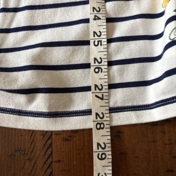 the talbots tee Blue Striped Long Sleeve Shirt With Flowers Size 3X NWT - Picture 6 of 7